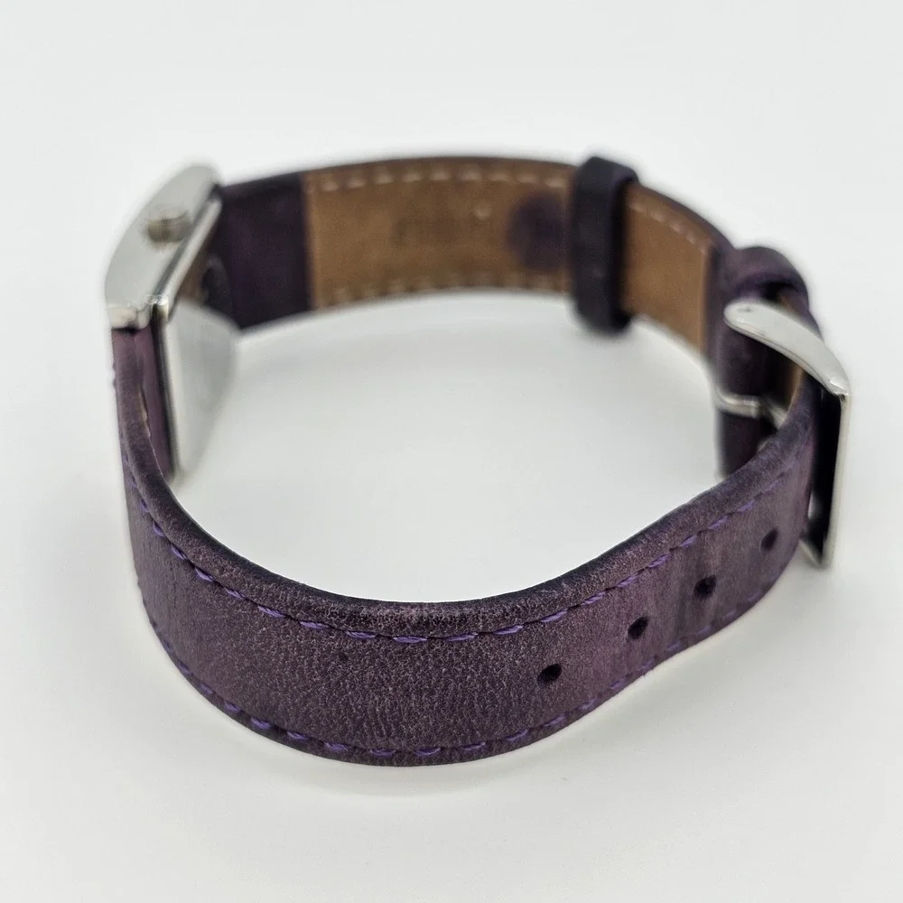 Skagen Women's Watch 20MM MOP Gray Dial Light Purple‎ Leather Bands New Battery